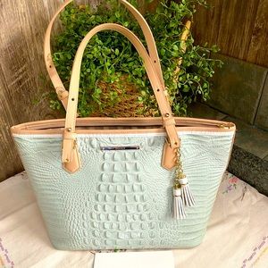 NWOT BRAHMIN Melbourne Medium Asher **Sea Glass** Tri Color Handbag